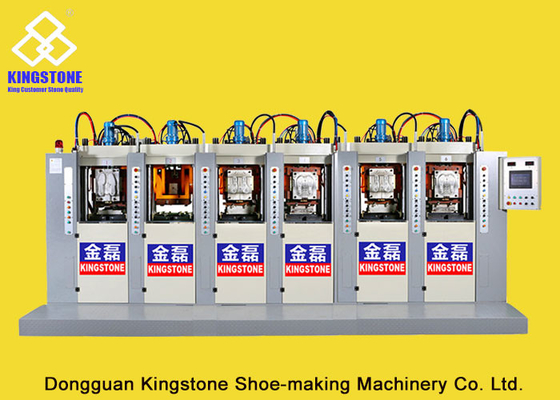 Sola macchina di fabbricazione della scarpa di cuoio dei sandali, macchina dello stampaggio ad iniezione del outsole di colore TPU/TR di elettricità statica due