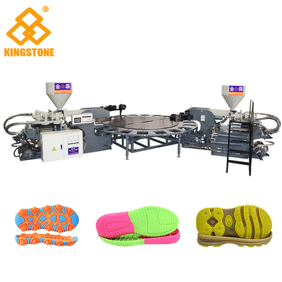 Sola macchina di fabbricazione della scarpa rotatoria automatica di PVC/TPR, macchina a iniezione diretta di Outsole