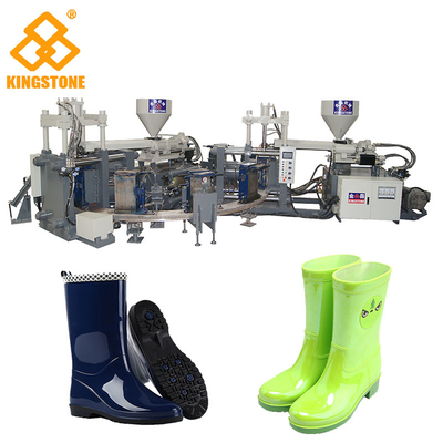 Scarpe automatiche della pioggia che fanno la linea di produzione a macchina, macchina rotatoria dello stampaggio ad iniezione