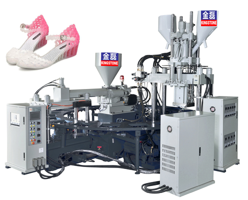 Scarpe di plastica a tre colori di TPR che fanno macchina con doppio controllo della pressione proporzionale
