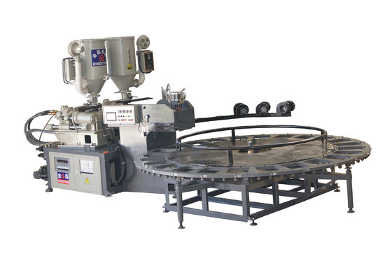 Sola macchina di fabbricazione della doppia scarpa rotatoria di colore per due sogliole della plastica di densità