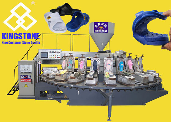 Macchina dello stampaggio ad iniezione della tavola rotante della pantofola del PVC di 130 paia/ora