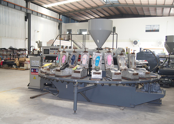 Attrezzatura per la produzione di scarpe in PVC Iniezione rotativa del servomotore a 24 stazioni