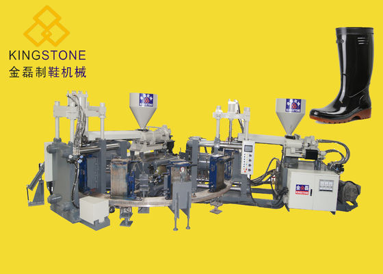 Stivali di pioggia materiali del PVC che rendono a macchina tipo rotatorio 12 stazioni