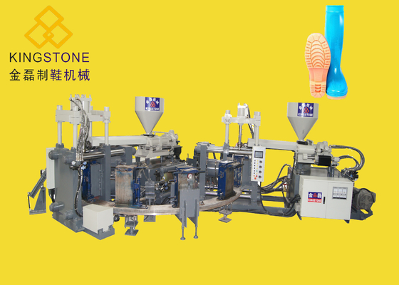 Doppia macchina a iniezione di colore per gli stivali di plastica del PVC